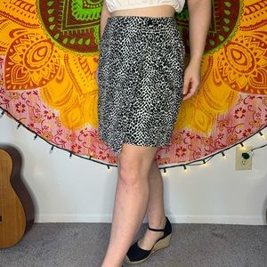 Animal print mini skirt
